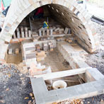 Kigbeare Kiln Project - Joss inside the kiln